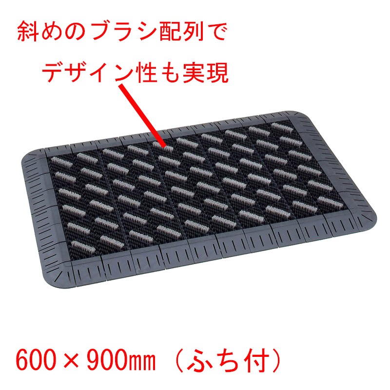 テラモト カラーブラッシュ専用角ふち 灰 75×75mm MR0968905