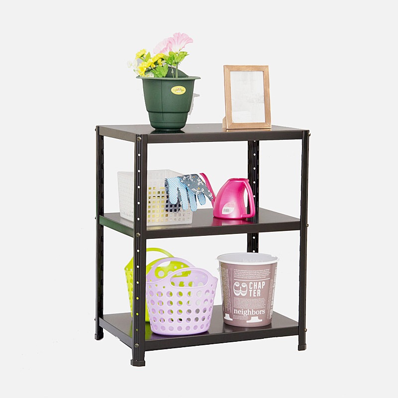 ニューファンシーラック 3BM 幅61 奥行41 高さ73cm 天地 3段 黒 ブラック 耐荷重50kg/段 スチールラック