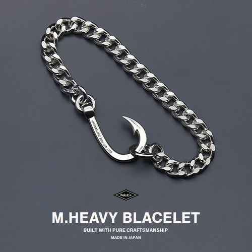 釣り針シルバーブレスレットMH/HOOKZ