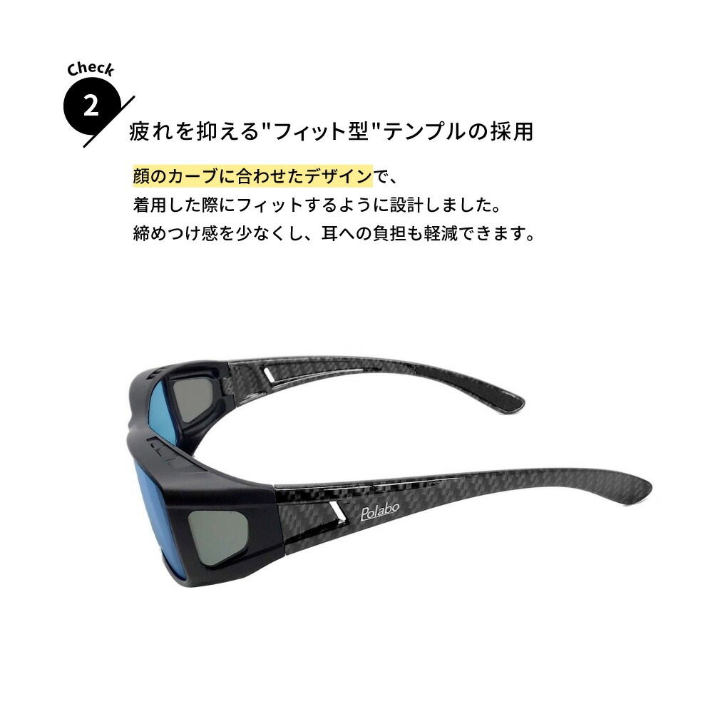 スポーツサングラス ネオコントラスト×偏光レンズ オーバー
