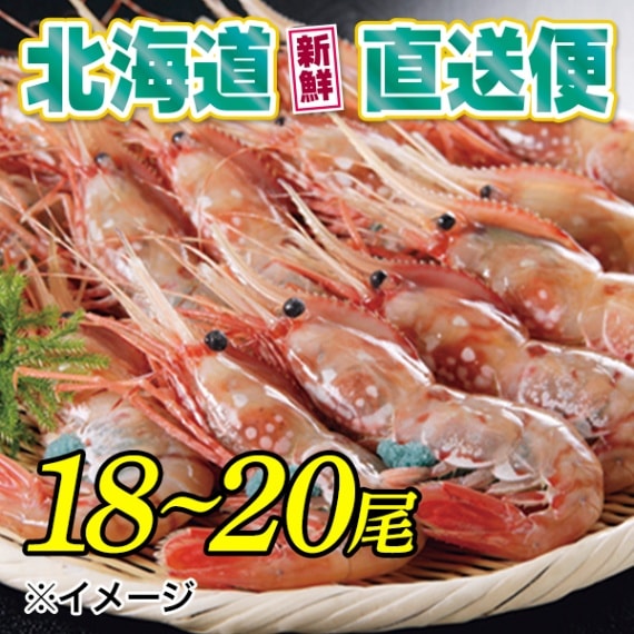【北海道新鮮直送便】（送料はまとめ買いがお得！）北海ぼたん海老（刺身用／18～20尾）