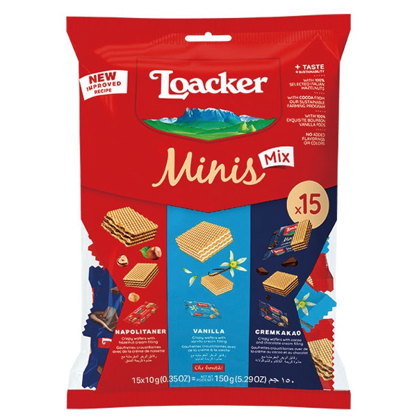 【世界のお土産】（送料はまとめ買いがお得！） イタリア 土産 ロアカー (Loacker) ミニーズ ミックス