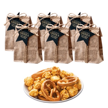 【世界のお土産】(送料はまとめ買いがお得!) アメリカ 土産 プレッツェル&キャラメルポップコーン 6袋セット