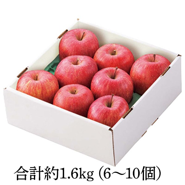 【送料込・お歳暮】山形県産 サンふじりんご(合計約1.6kg、6~10個)