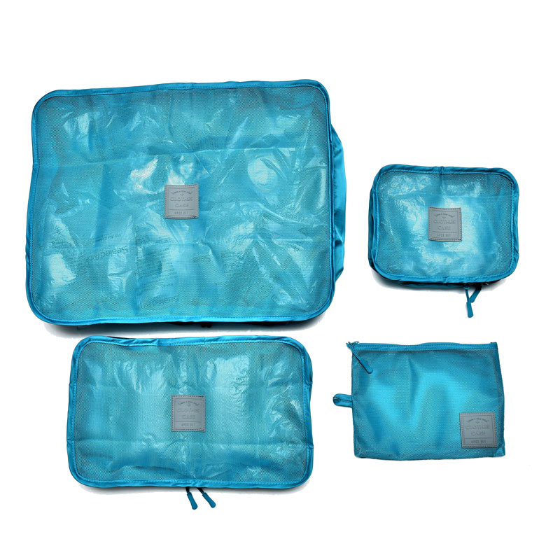 (4512008545699/705)クローズケース 4点セット S/M/L/フラットポーチ各1点 旅行 観光 パッキング 荷造り 着替え 衣類収納 トラベルポーチ コンサイス CONCISE