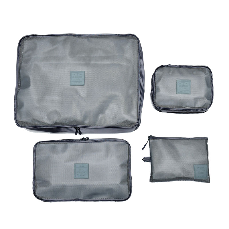 (4512008545699/705)クローズケース 4点セット S/M/L/フラットポーチ各1点 旅行 観光 パッキング 荷造り 着替え 衣類収納 トラベルポーチ コンサイス CONCISE
