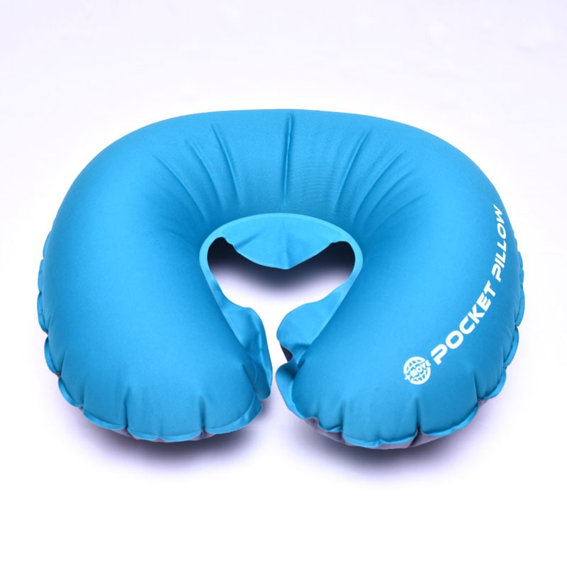 (4512008543121/45/52/69)ポケットピロー エアピロー 携帯型 カラビナ 空気弁 ポケットサイズ 小型 首枕 携帯枕 ポーチ付き 昼寝枕 仮眠 安眠 コンサイス CONCISE