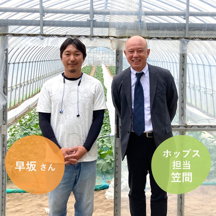 【送料込・山形県産・ 早坂さんの庄内砂丘メロン】 糖度１６度前後の大玉秀品２玉（赤肉・青肉 約1.9ｋｇｘ2玉）　　
