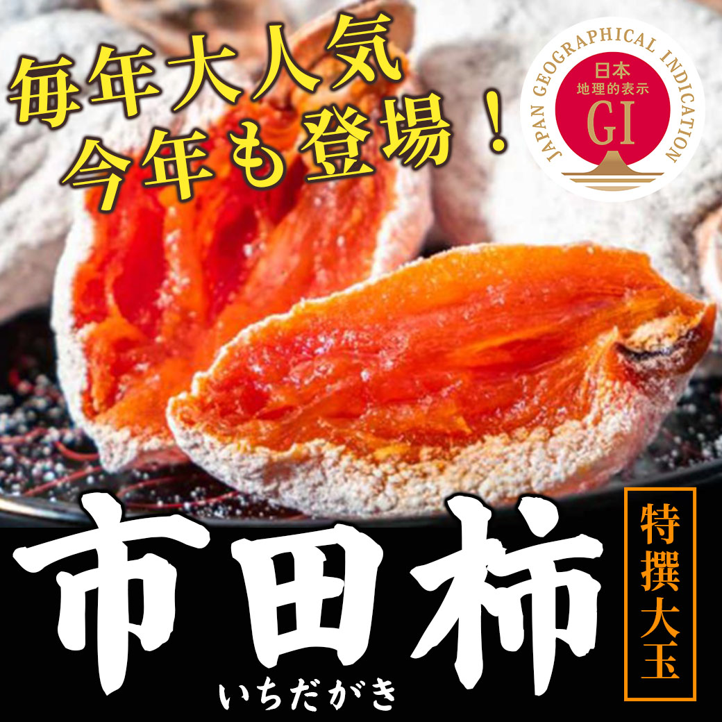 送料込】癒しの甘さ☆市田柿（干し柿）特選大玉450g×2袋セット｜ホップ