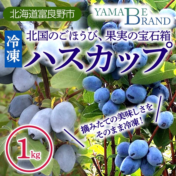 【送料込】「富良野市山部・冷凍ハスカップ１kgパック」 摘みたての美味しさをそのままギュッと冷凍！栄養たっぷり！！