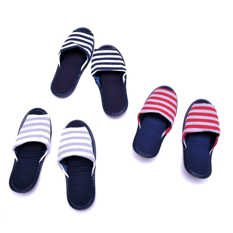 （4512008527473/80/97)ボーダー・トラベルスリッパ 携帯式 巾着付き ルームシューズ ポータブル むくみ防止 機内 滞在先 室内履き 旅行用 フライト コンサイス CONCISE