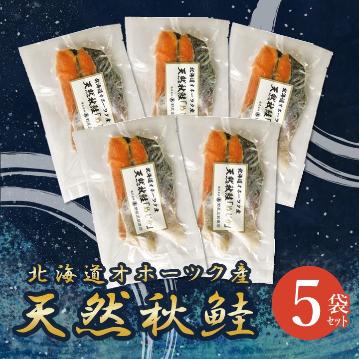 【送料込みでこの価格！】北海道から直送！み～んな大好き！ オホーツク産 味覚特選『天然秋鮭 めじか切り身＜塩＞』【1袋2切入り×5袋セット】