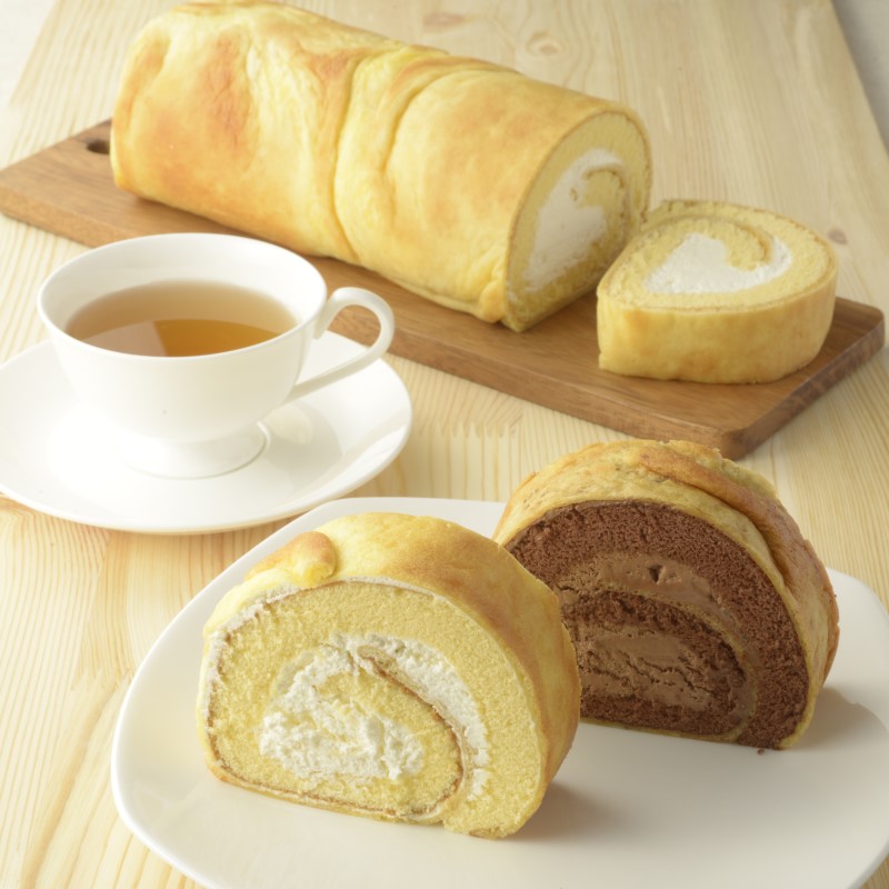 【送料込】南アルプス市 清月 イタリアンロール 人気3種セット < プレーン (レギュラーサイズ)チョコセレクト・マロンウィズ (各ハーフサイズ)>