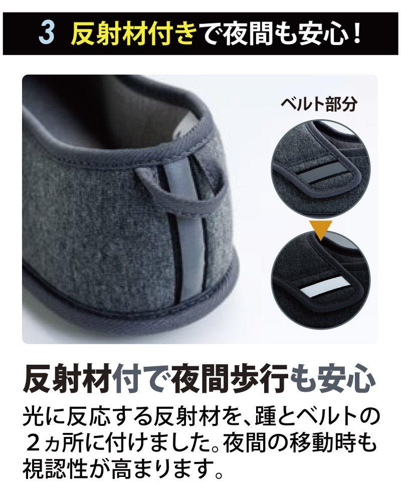 【送料込】散乱した床でもケガせず歩ける！防災ルームシューズ