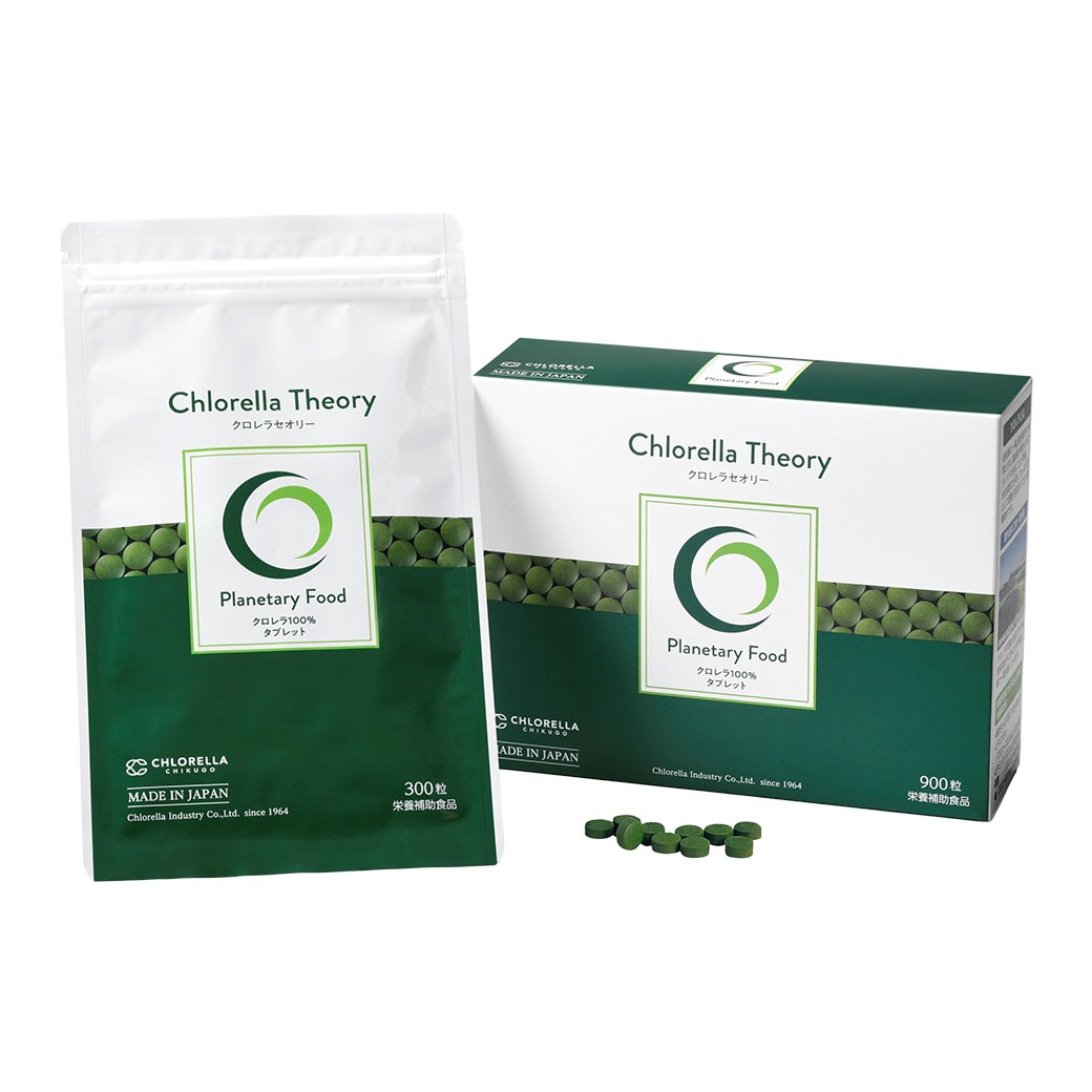 【送料込】「クロレラセオリー」 箱入り180g (1袋300粒 × 3袋)～食物繊維やアミノ酸、ビタミン類、ミネラルなどの栄養が豊富！