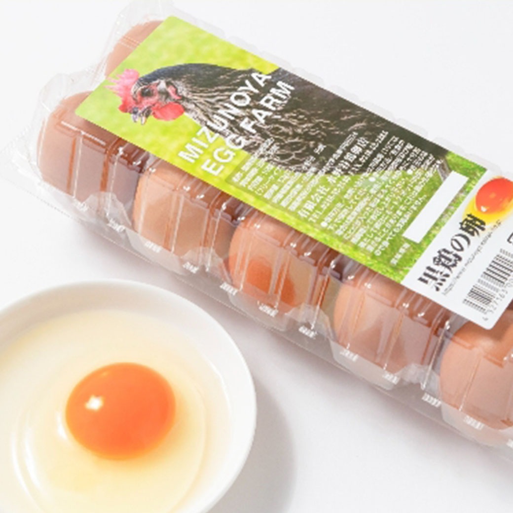 【送料込】「黒鶏が生んだ極上たまご ― 水野谷鶏卵店の濃厚プレミアム卵」30個入り/50個入り