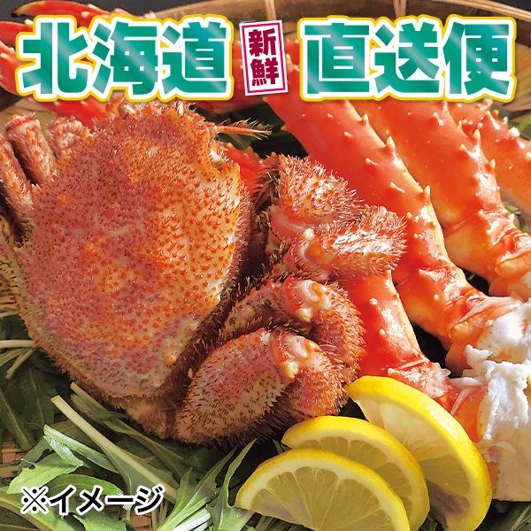 【北海道新鮮直送便】（送料はまとめ買いがお得！） 活〆浜茹で毛ガニと本タラバガニセット（毛ガニ：1尾・タラバ脚：4本／合計1.2kg）