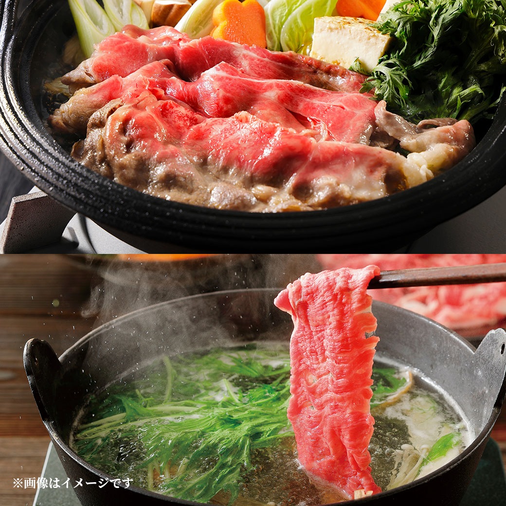 【送料込】愛知が誇るブランド『みかわ牛』！A4ランク以上・「しゃぶしゃぶ ・すき焼き用500gセット」