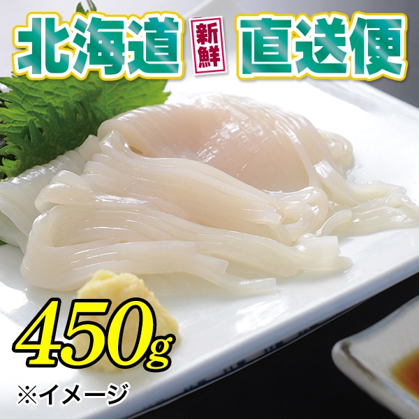 【北海道新鮮直送便】（送料はまとめ買いがお得！）美味イカソーメン（450g）