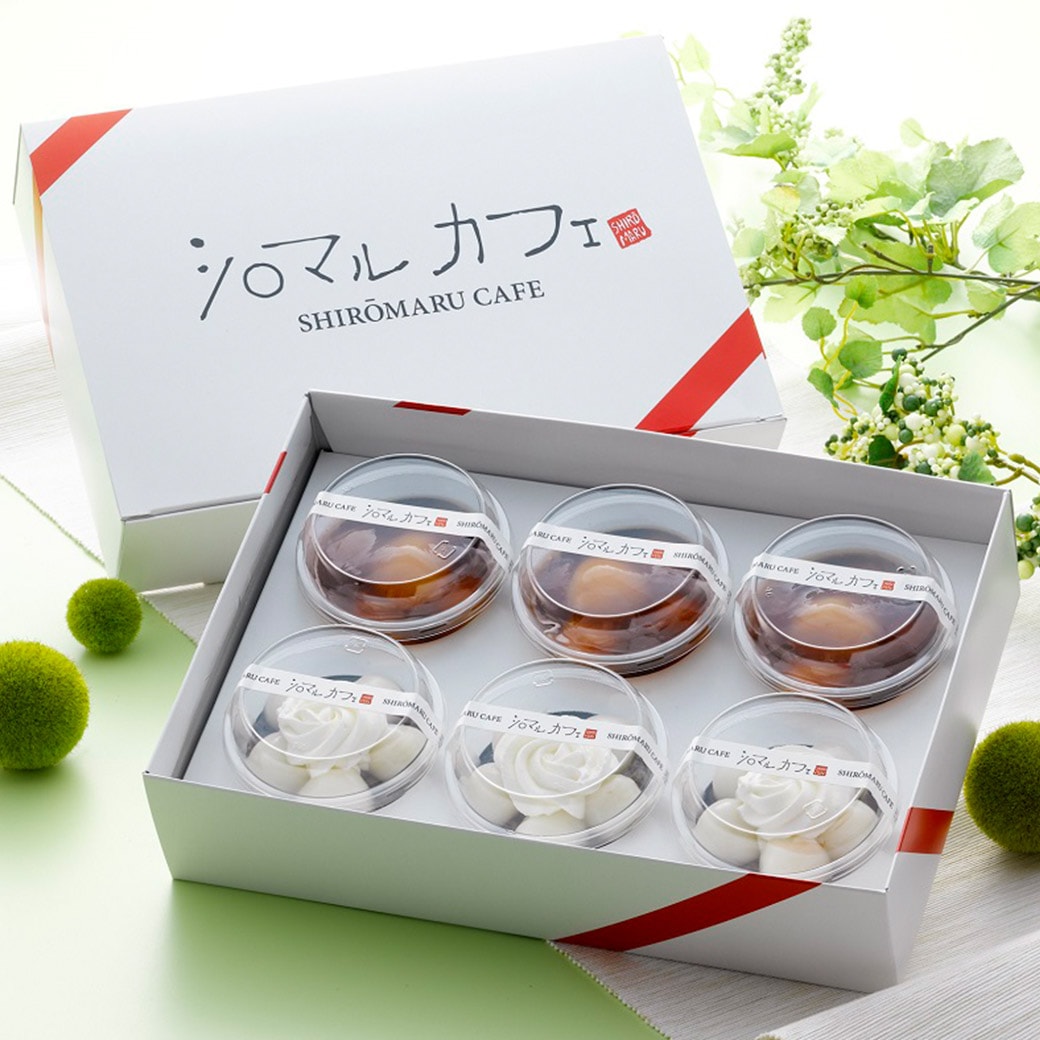 食品ロス削減企画【送料込】47%OFF!!『北海道シロマルカフェ 白玉スイーツセット』(クリームぜんざい/みたらし各3個・計6個セット)