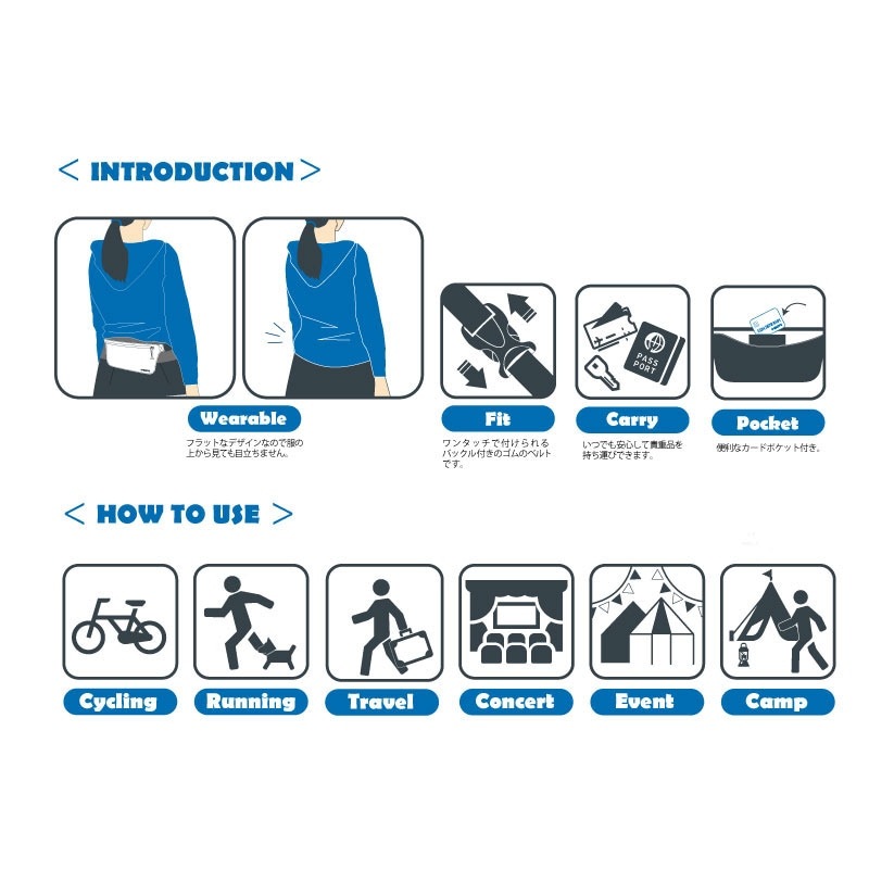 (4512008539018/25/32/49/56)プラスムーブ スマートポケット ウエストポーチ 貴重品 旅行用防犯 盗難防止 セキュリティ 海外旅行 薄型 軽量 コンサイス CONCISE