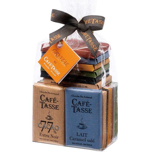 【世界のお土産】(送料はまとめ買いがお得!) ベルギー 土産 カフェタッセ (Cafe-Tasse) ミニタブレット アソートチョコレート