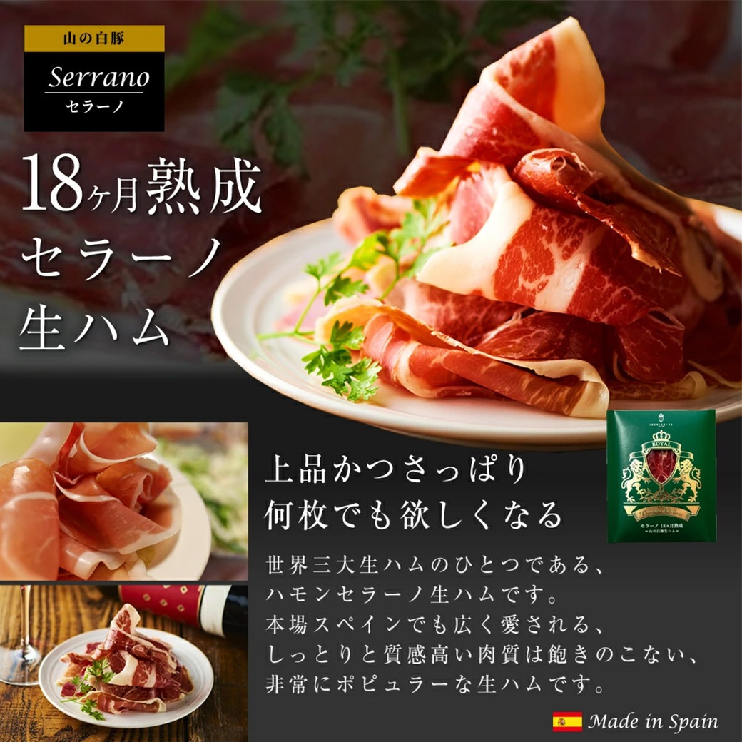 【送料込】人気の生ハム5種食べ比べ（各20g／計100g）セット