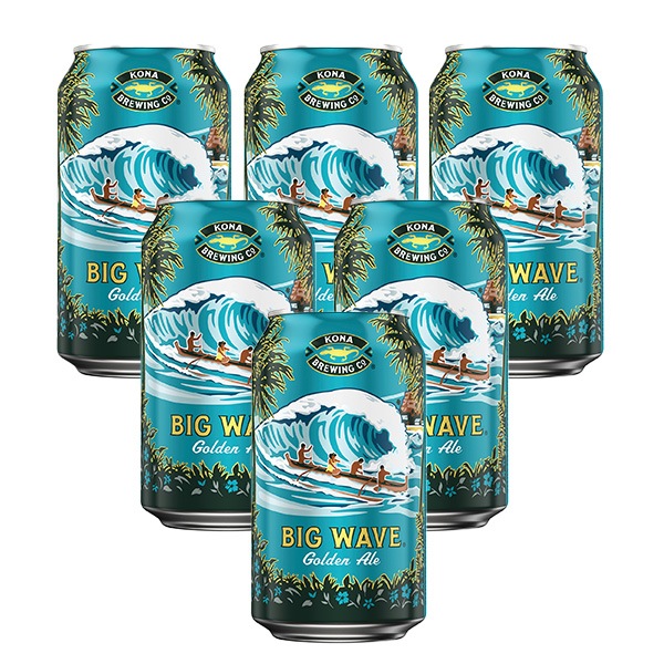 【世界のお土産】（送料はまとめ買いがお得！）ハワイ 土産 コナビール ビッグウェーブ ゴールデンエール 6缶セット