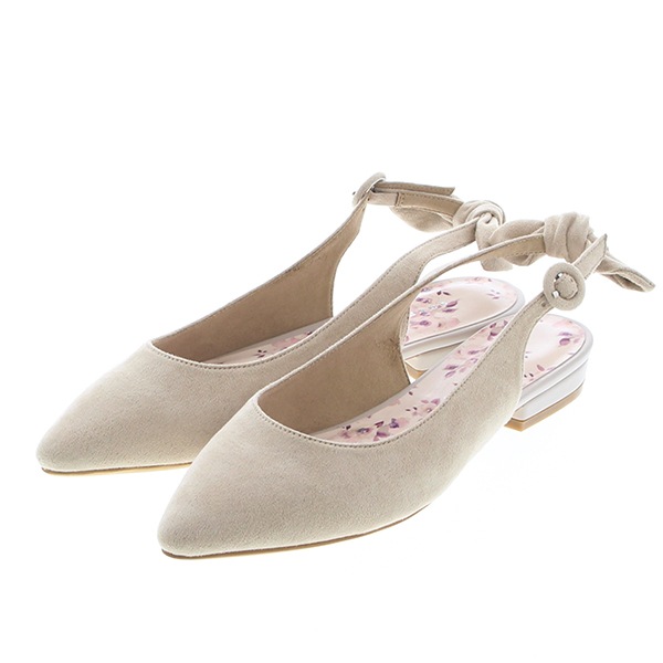 [1個]Mサイズ JELLY BEANS 2wayリボンバックバンドパンプス オーク　　