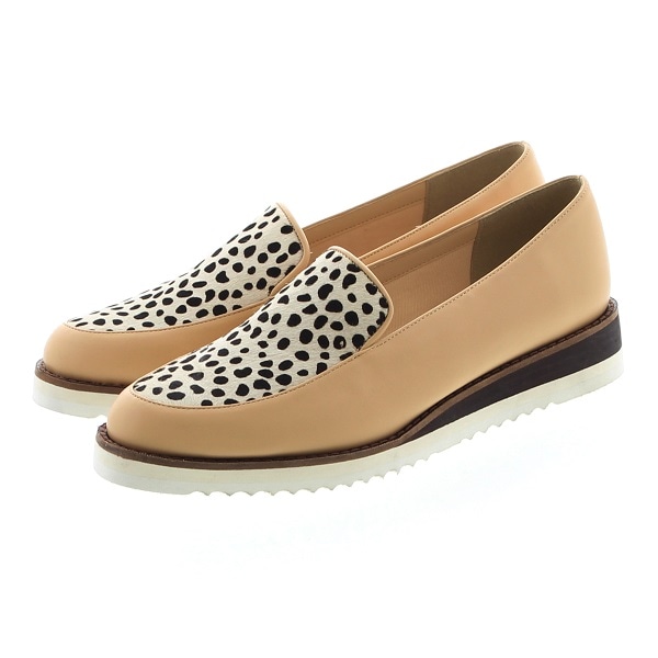 [1個]Mサイズ JELLY BEANS ホワイトソールスリッポンローファー ベージュ　　