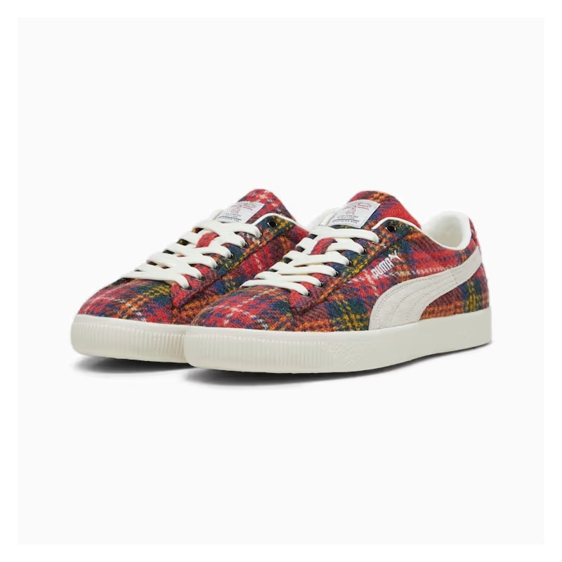 23.5cm PUMA レディース スウェード VTG HARRIS TWEED(レッド)