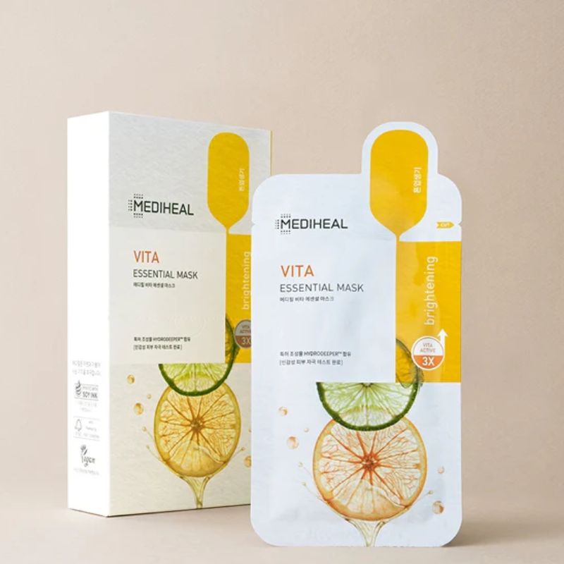 [1箱]MEDIHEAL(メディヒール) ビタ エッセンシャルマスク　10枚　　
