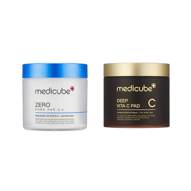 [1セット]medicube (メデキューブ) ディープビタCパッド+ゼロ毛穴パッド 2.0　各70枚　