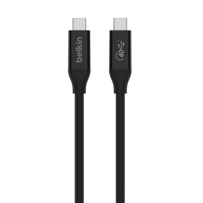 [1個]Belkin USB4ケーブル 0.8m 100W 40Gbps高速データ転送 8K対応 iPhone 15/MacBook/iPad Pro/iMac/Windows対応　　