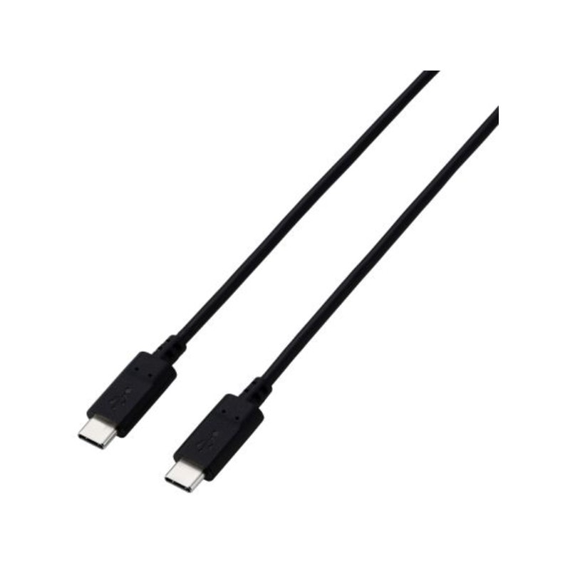 [送料無料][1個]【直送品】USB Type-C to USB Type-Cケーブル/USB Power Delivery対応/60W対応/スタンダード/2本入/1.0m/ブラック　　