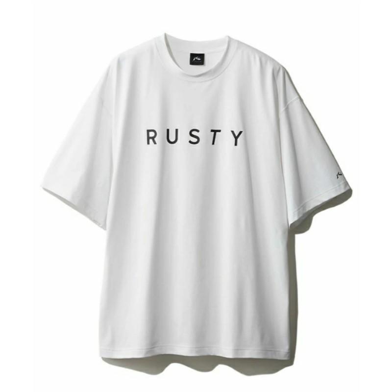 サイズ：M　RUSTY メンズ TT ハンソテ゛Tシャツ（WHT）　　