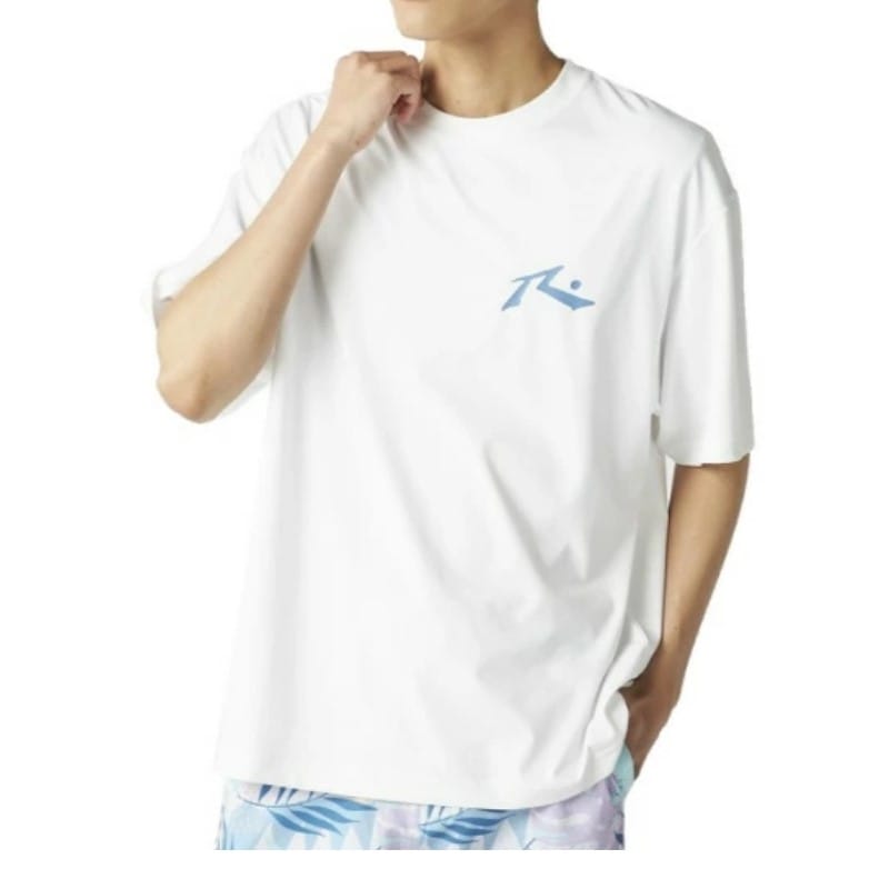 サイズ：M　RUSTY メンズ TT ハンソテ゛Tシャツ（WHT）　　