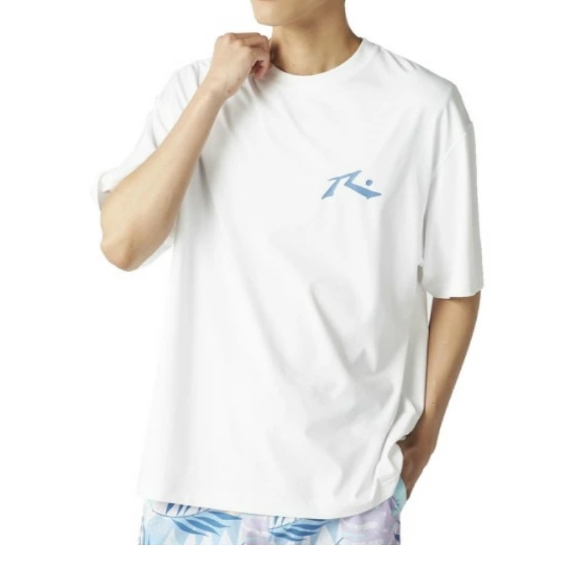 サイズ：L　RUSTY メンズ TT ハンソテ゛Tシャツ（WHT）　　