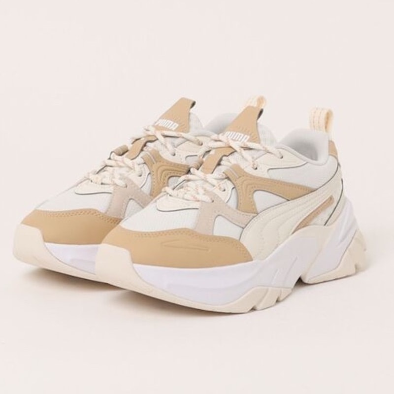 23.5cm PUMA ウィメンズ SOPHYR WV スニーカー (WARM WHITE-PUMA WHITE)