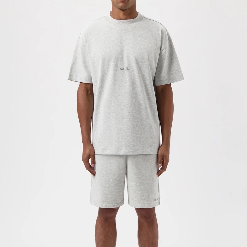 サイズ：L　BALR.  メンズ LOGO BOX T-SHIRT (Lt Grey Melange)　　