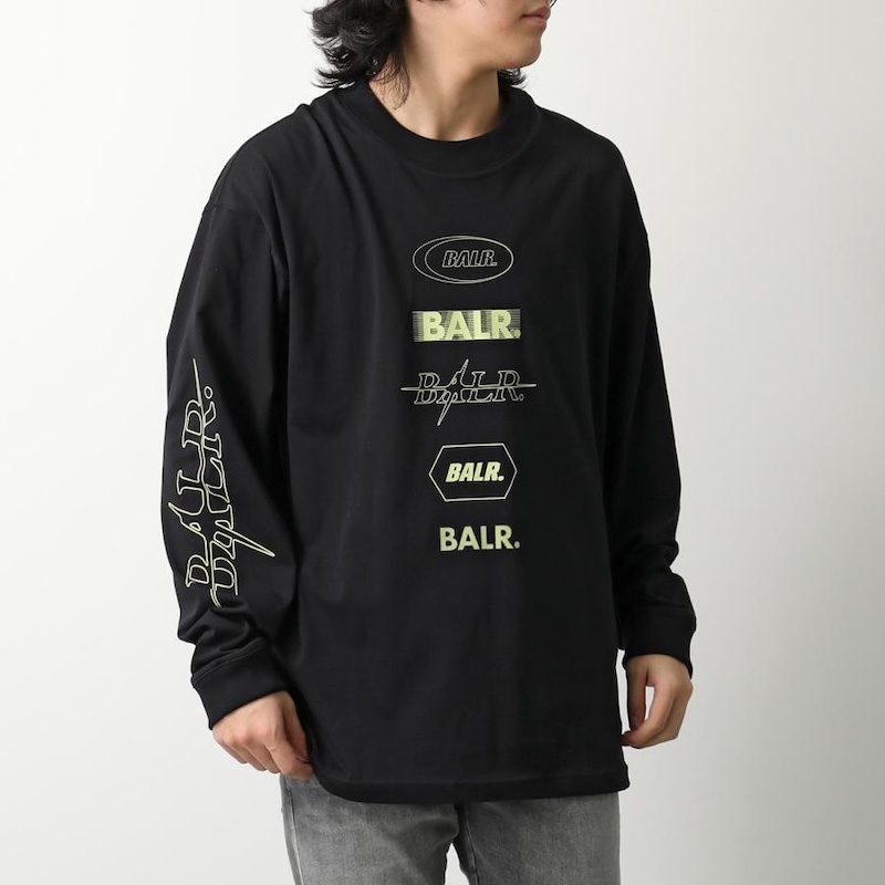 サイズ：S　BALR.  メンズ TAGS LS T-SHIRT (Jet Black)　　
