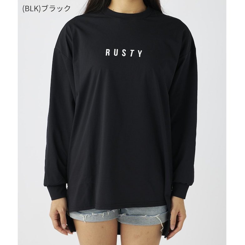 サイズ：L　RUSTY レディース ペアテックス長袖UV Tシャツ（BLK）　　