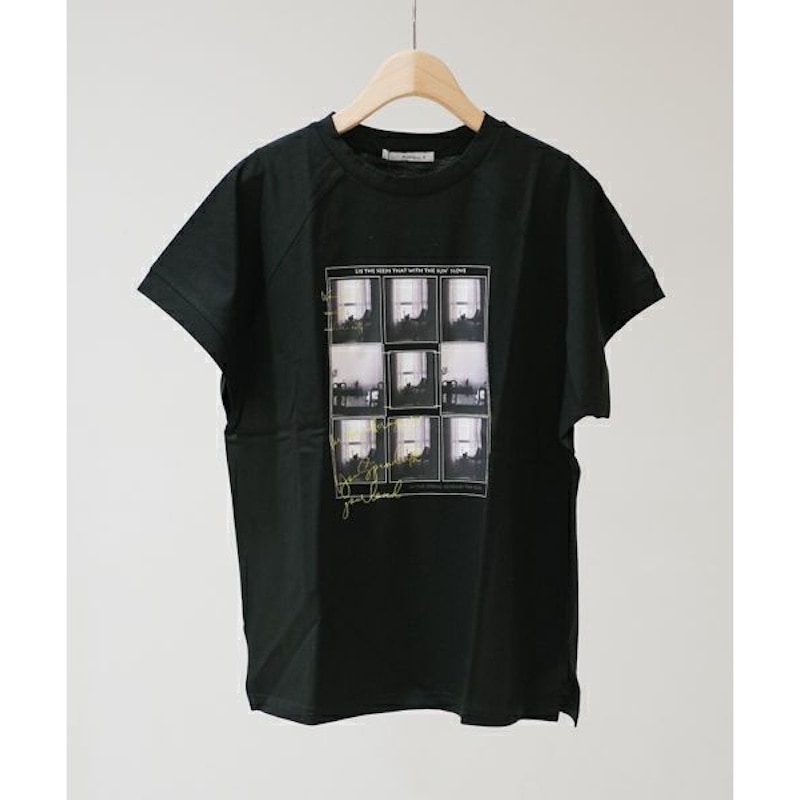 【FREEサイズ】Wrapin nine 9レディース ドライタッチコットン フォトアートT (09 ブラック)　　