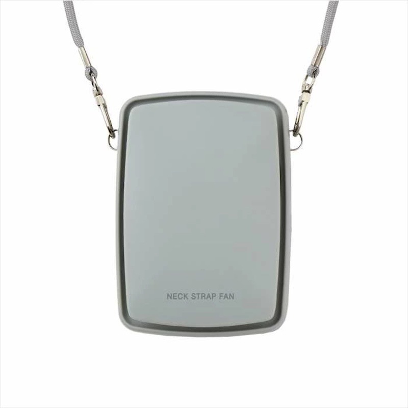 グリーンハウス スマホ充電可能手持扇風機 ダブルファン グレー 約150g