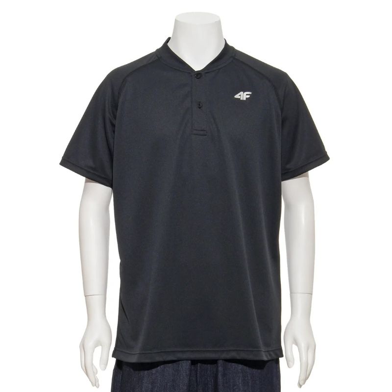 サイズ：S　4F メンズ ヘンリーネックTシャツ（BLACK）　　
