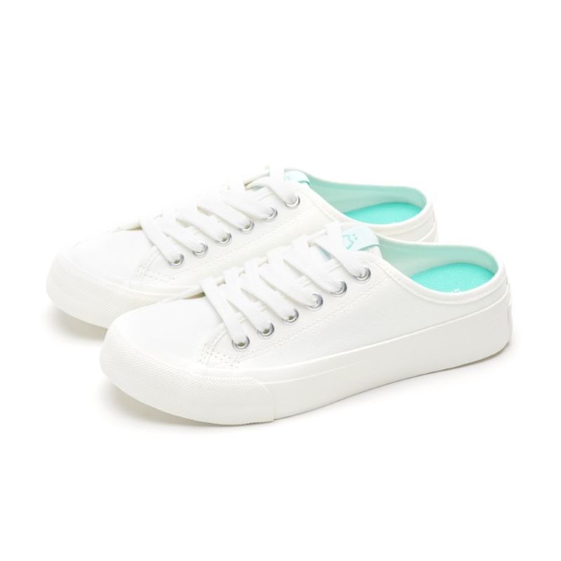 【23.0cm】SKONO レディース Hejon Basic Canvis Mule Sneakers（WHITE）　　