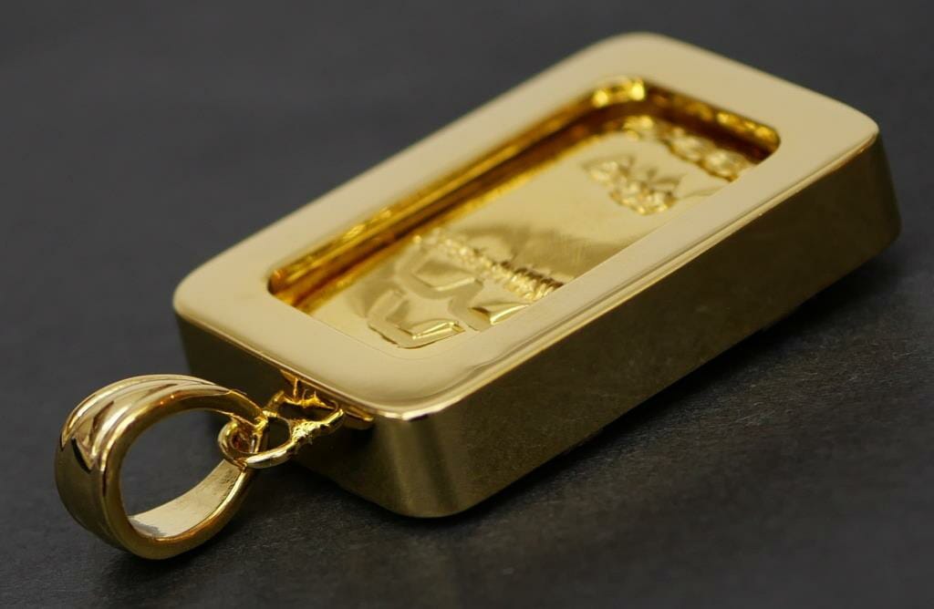 新品】日本マテリアル 純金インゴット 50g ペンダントトップ チャーム