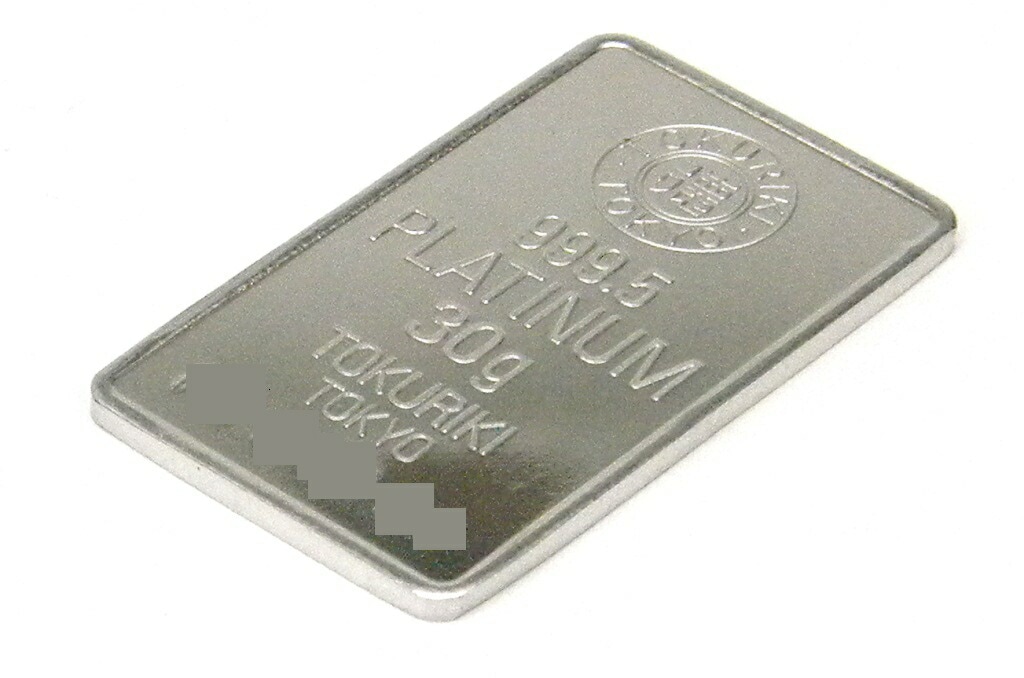 新品】徳力本店 プラチナ インゴット 30g プラチナバー 純プラチナ