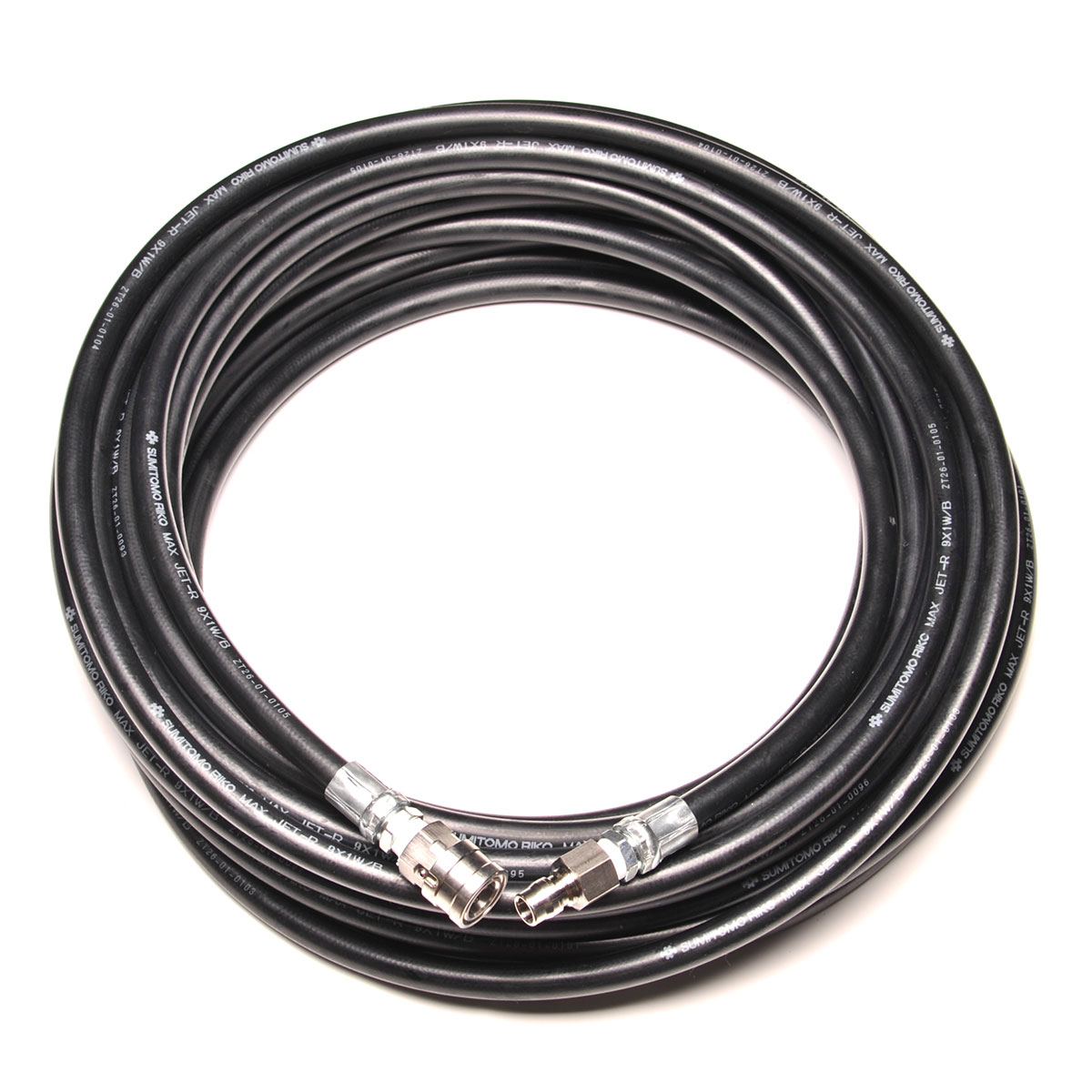 高圧洗浄用ホース 3分　スリムタイプ　ステンレスカプラ付　30m 高圧洗浄用ホース 3分 スリムタイプ ステンレスカプラ付 30m