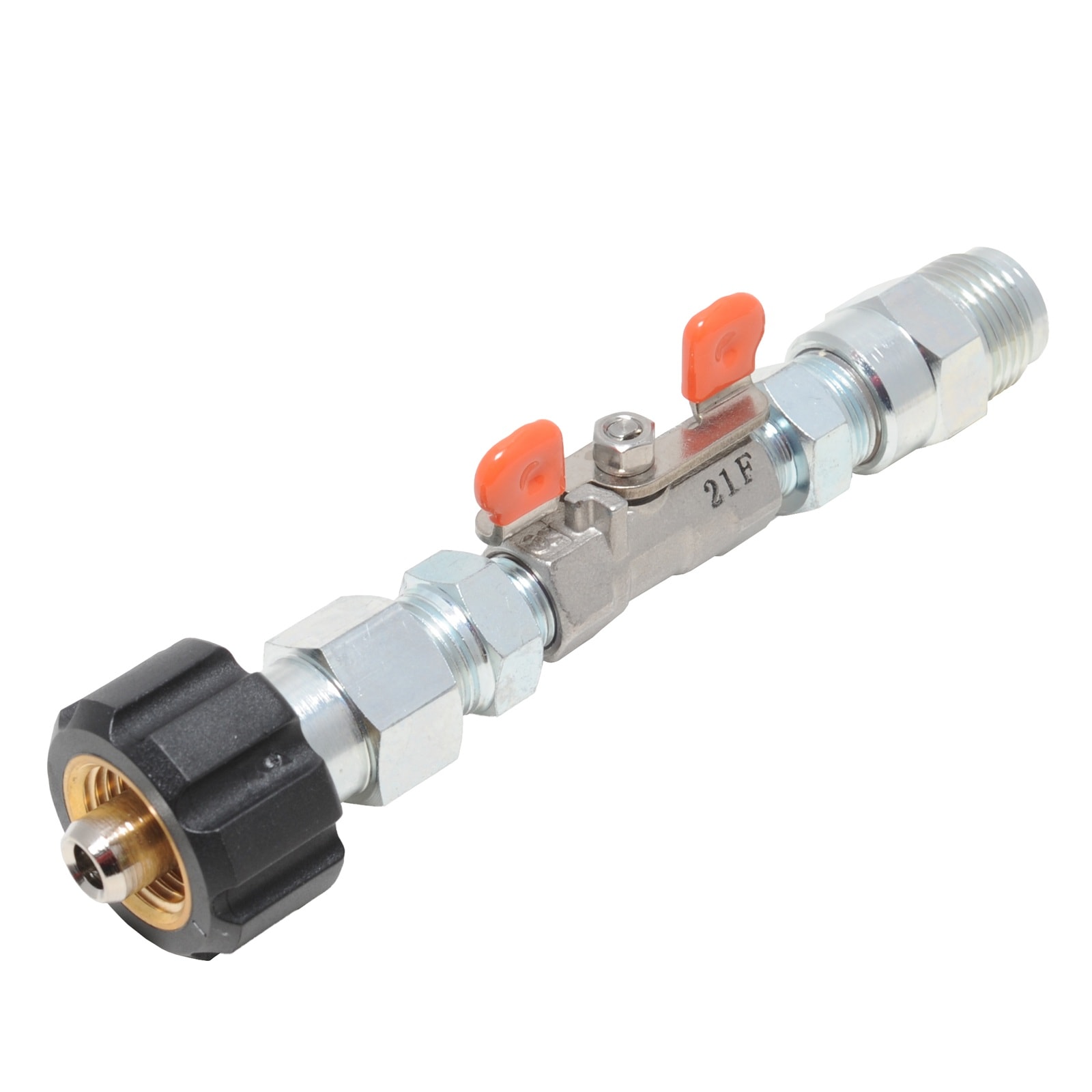 蔵王カプラ付蝶ハンドルボールバルブ ステンレス製 バルブサイズ1/4